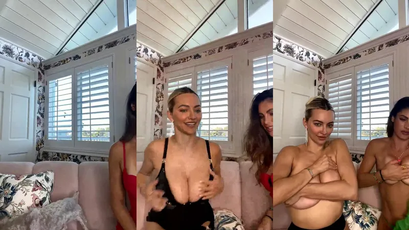 LindseyPelas Fit Babe Gets Naked and Teases in a Live Stream Video.