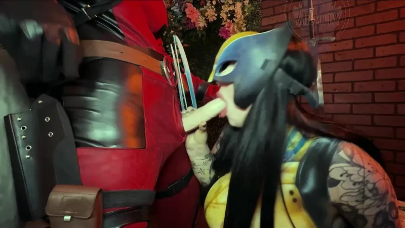 Autumn Ivy Gets Fucked in Superhero Cosplay with Tattooed Stud