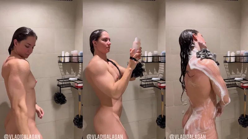 VladiGalagan Soapy Shower With Big Tits On Full Display In Steamy Bathroom Video