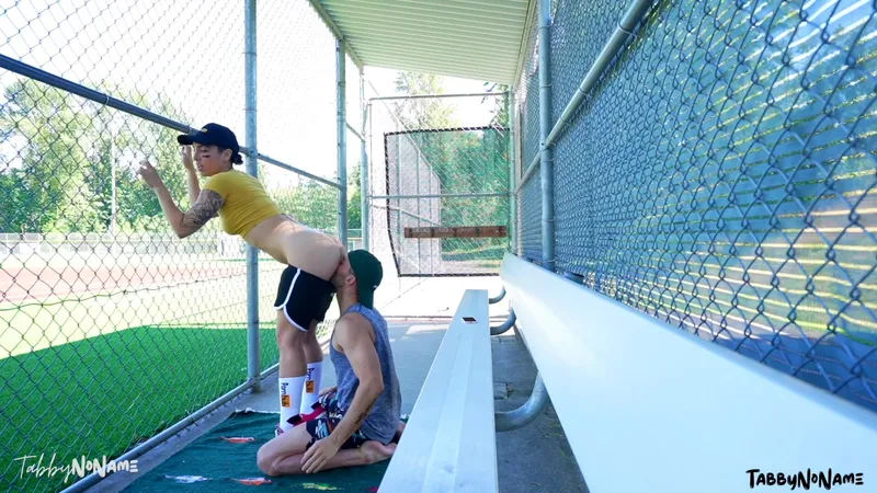 Pornhub Model Fucks in Public Dugout - Blowjob, Rimjob, Cumkiss - TabbyNoName