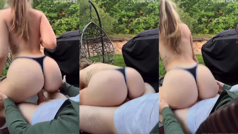 GuessWhoX2 Outdoor Bikini Ride Video With Thick Thighs And Curvy Goddess Body