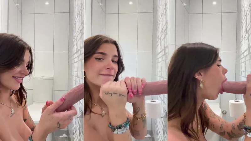Arikytsya Blowjob Video In Bathroom With A Dildo