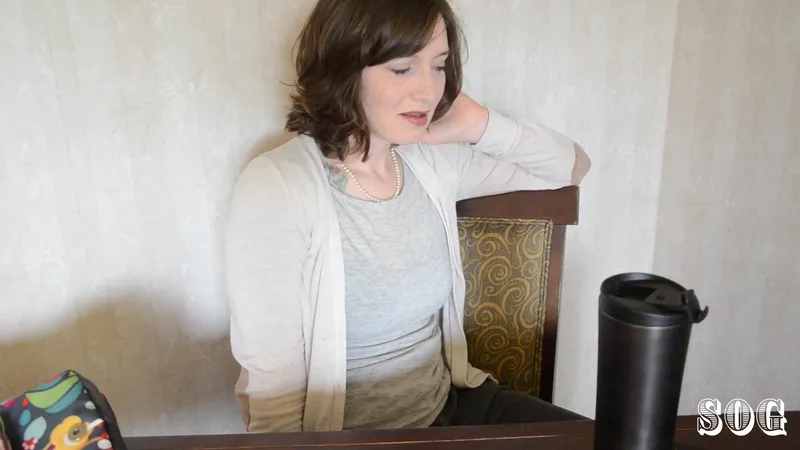 Bettie Bondage Exposing her Breasts in Casual Wear
