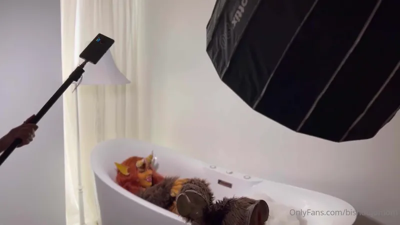 Bishoujomom Gets Naughty in Furry Cosplay Bathtub Video