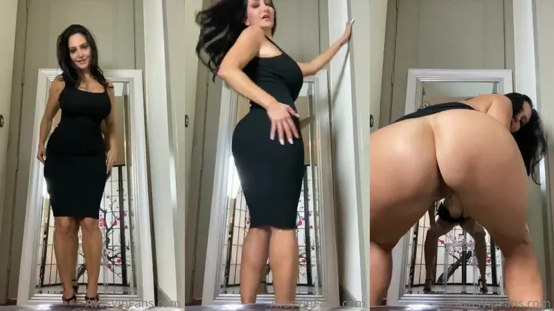 Ava Addams Show Off In A Tight Black Dress And Bends Over To Show Her Juicy Assets In Solo Video