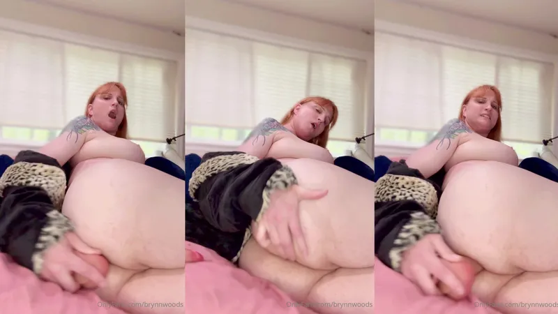 BrynnWoods Curvy Goddess Rips her asshole with a Dildo on OnlyFans Video