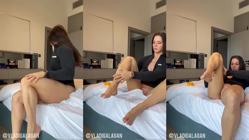 VLADIGALAGAN Oiles her Sexy Feets in Tight Pantie Onlyfans Video