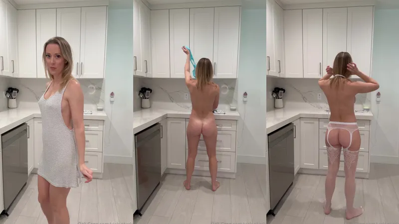 Vicky Stark Show Off Her Perfect Body In Crotchless Lingerie Try-on Haul Video