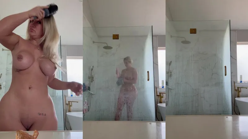 Milkmariedes Gets Naked and Teases in the Shower in This Steam OnlyFans Video