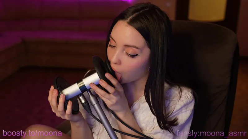 Moona Fansly ASMR Solo Video Featuring Sensual Mic Play Video