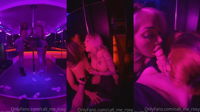 CallmeRoxy gets naughty in a strip club with her girlfriend in this steamy lesbian video from OnlyFans.