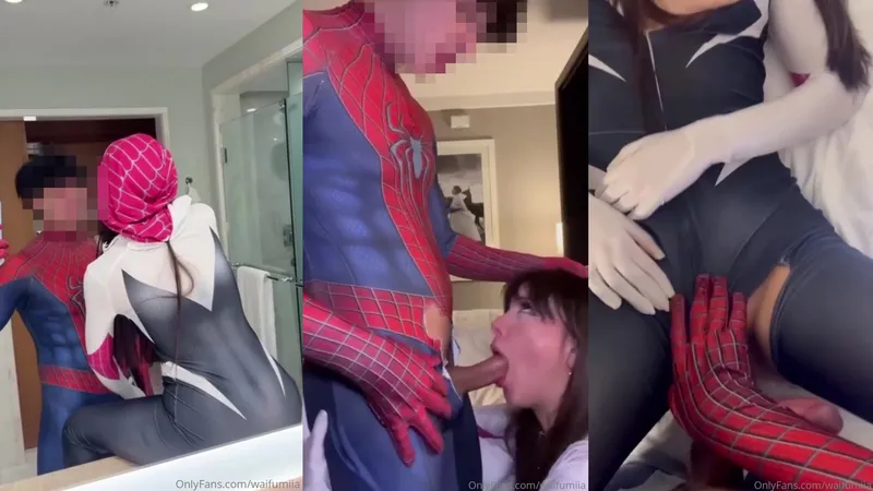 Waifumiia Spider-Man And Black Cat Cosplay Blowjob And Fucking
