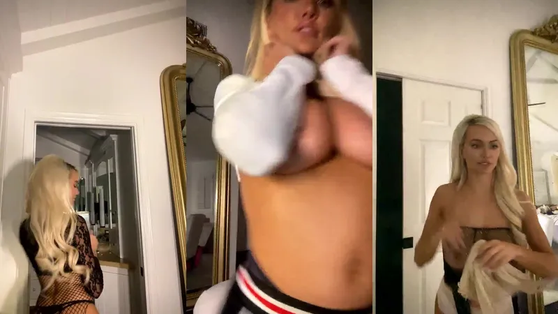 Lindsey Pelas Strips And Show Off Her Big Boobs In Sexy Lingerie Try On Haul During Live Show