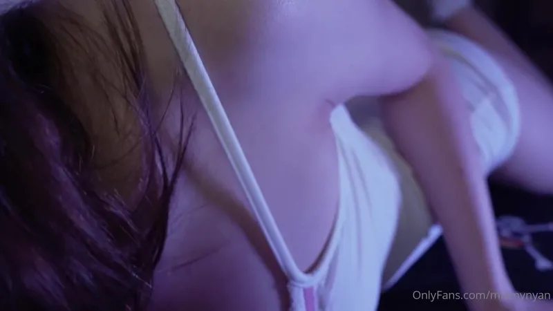 MaimyNyan Rubbing Pussy Through White Panties in Solo Video on OnlyFans
