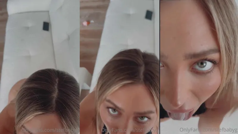 StefBabyG POV Blowjob Video on the Couch from OnlyFans