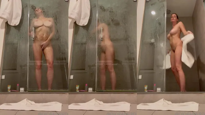 @DIORABAIRD Curvy Goddess Diora Baird Naked After Shower Teasing Her Pussy in Leaked PPV Video