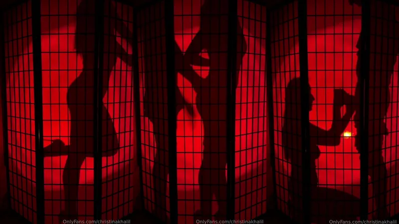 Christina Khalil Gets Naughty Behind an Opaque Wall in Steamy Blowjob and Sex Video