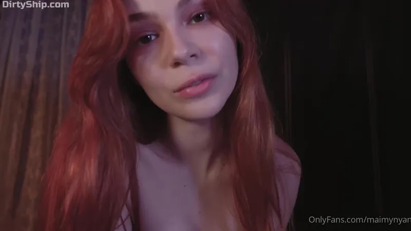 MaimyNyan OnlyFans Leaked Video Vampire Roleplay ASMR Tease in Red Lingerie