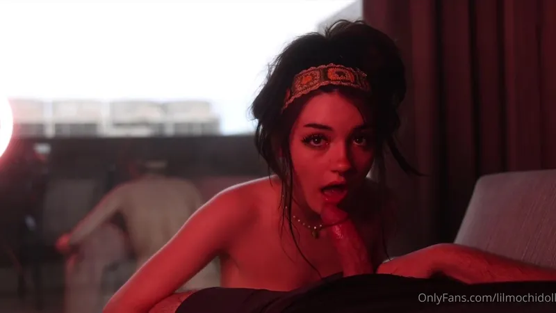 Lilmochidoll Giving Sloppy Topless Blowjob & Tittyfuck in Steamy OnlyFans Video