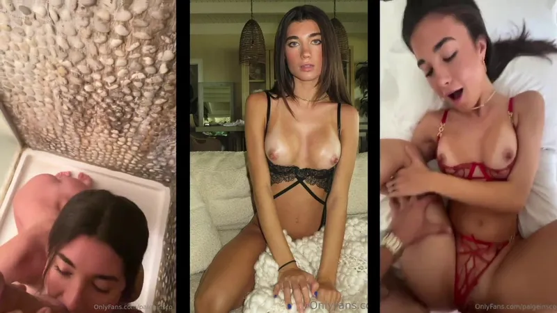 Paigeinsco OnlyFans Petite Cutie in Lingerie Gives Sloppy Blowjob and Rides Cock in Steamy Video