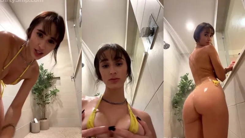 Petite Cutie Natalie Roush Shows Off Her Tiny Tits and Ass in Steamy Shower Tease Video