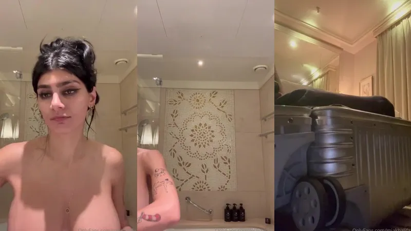 MiaKhalifa Teasing Topless in Luxury Bathroom for OnlyFans Video