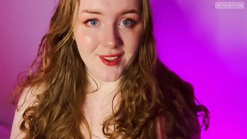 BustySeaWitch Naughty makeup tease in red lingerie video