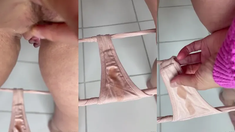 Carly_579 Teases Her Pussy Through Pink Panties in Solo Masturbation Video
