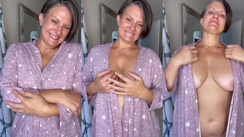 Curious Carly aka carly_579 OnlyFans Video Good Morning Sexy Strip tease in cozy pajamas