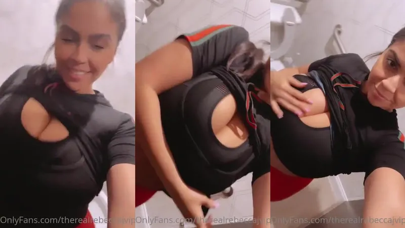 TheRealRebeccaJ teases her big boobs and wet pussy in a steamy solo masturbation video