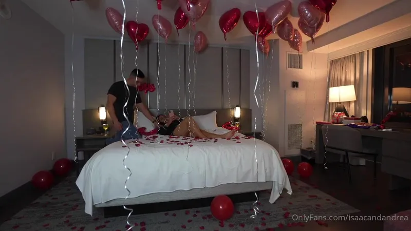 Isaacandandrea OnlyFans video of a romantic bedroom setup turns wild with passionate sex