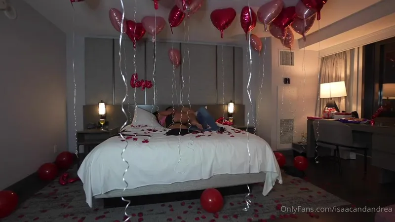 Isaacandandrea OnlyFans video of a romantic bedroom setup turns wild with passionate sex