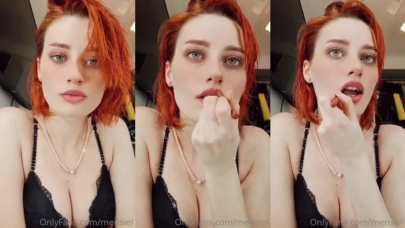 Merisiel Wakes Up in Lingerie and Teases Her Juicy Lips in This Morning Video from OnlyFans