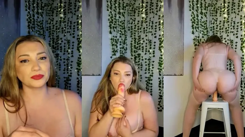 seductivemarii Showing Juicy Boobs and Sucking a Pink Dildo in OnlyFans Video