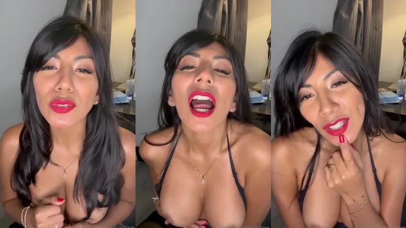 InesMendozaPielCanela Wants to Playful POV Blowjob in Black Lingerie Video