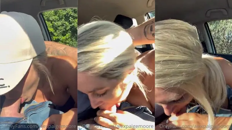 AlexPaigeMoore Car Blowjob Fuck Video