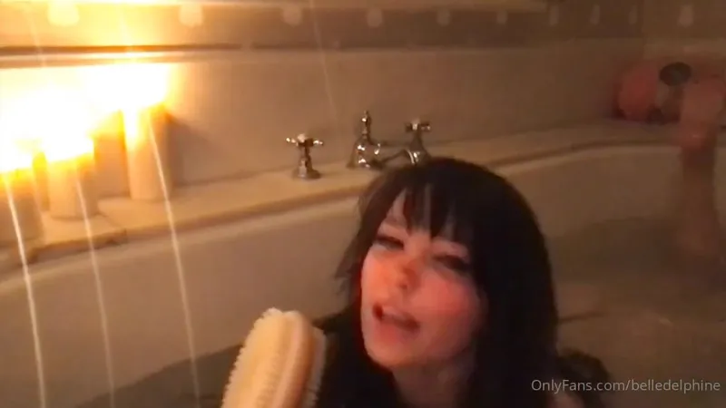 Belle Delphine Teases Her Pussy in a Steamy Bath Video on OnlyFans