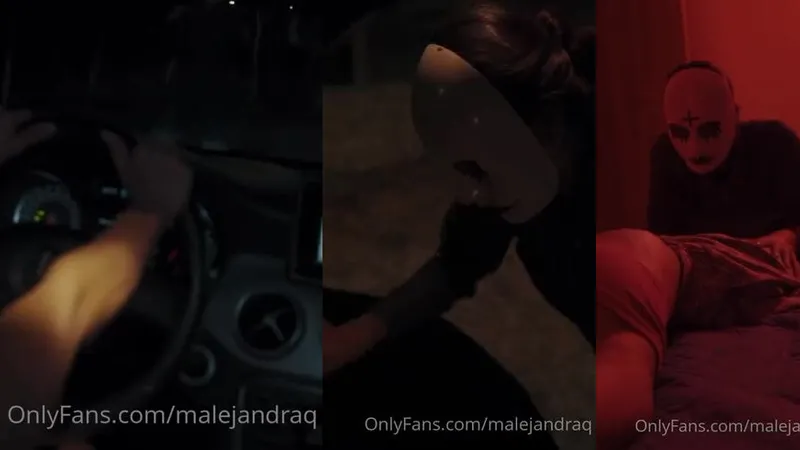 MariaAlejandraQ OnlyFans Halloween special video with a spooky blowjob in a dark room.