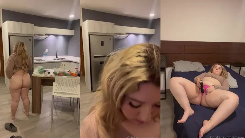 MarPalaCios01 Curvy Goddess with Thick Thighs Masturbating with Pink Dildo in Her Room in OnlyFans Video