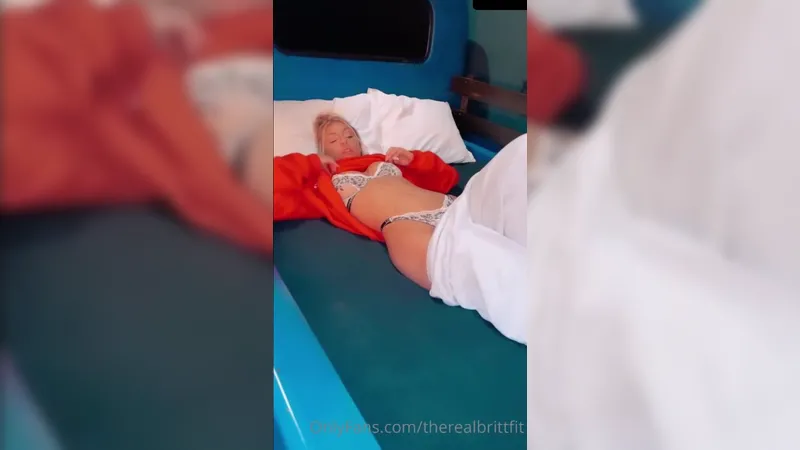 Therealbrittfit shows off big tits and pussy in truck bed in this OnlyFans video
