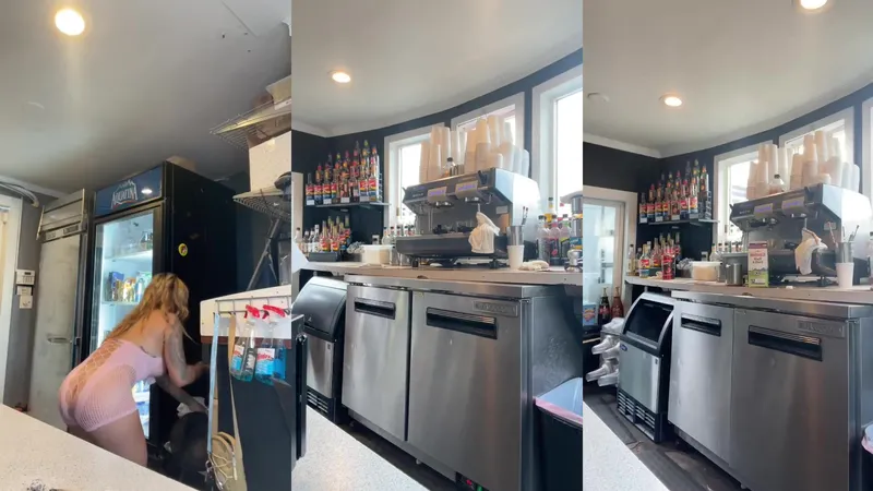 SallyVillaGomez Bikini Barista Live Tease Nipple, Pussy, Ass cheek, and Dirty talk