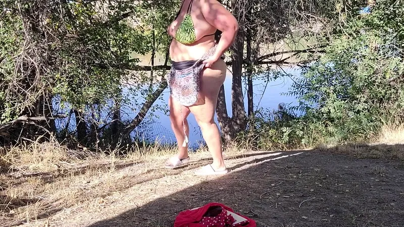 fantasymilfursula OnlyFans Curvy Goddess Teasing in a Bikini Outdoors