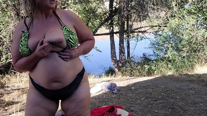 fantasymilfursula OnlyFans Curvy Goddess Teasing in a Bikini Outdoors