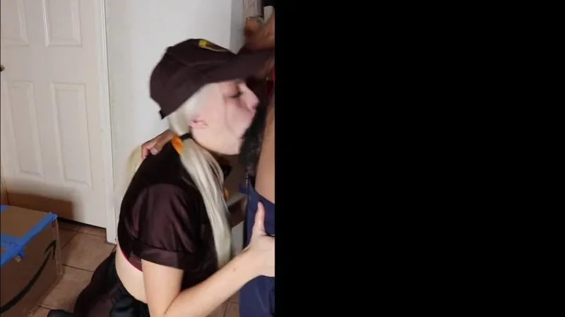 Addison Ivy Blonde Delivery Girl Gets Fucked in Uniform