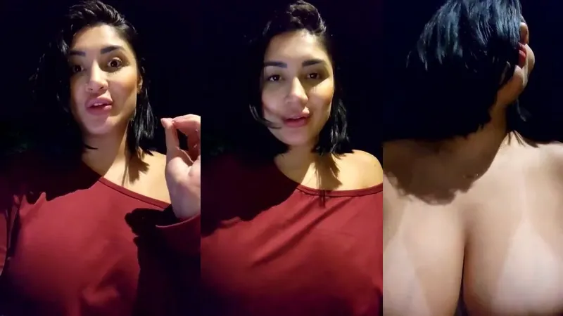Martina Smith live in red dress teasing her fans with nudity in exclusive OnlyFans video