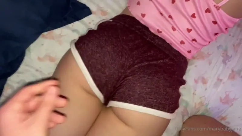 MaryBabyJane moans loudly while getting fucked doggy style in pink lingerie