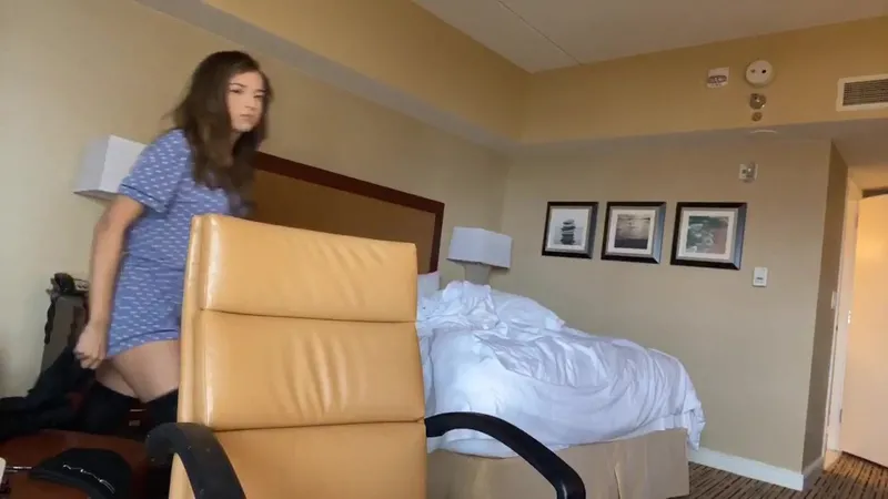 Pokimane Teases in Sheer Panties at TwitchCon