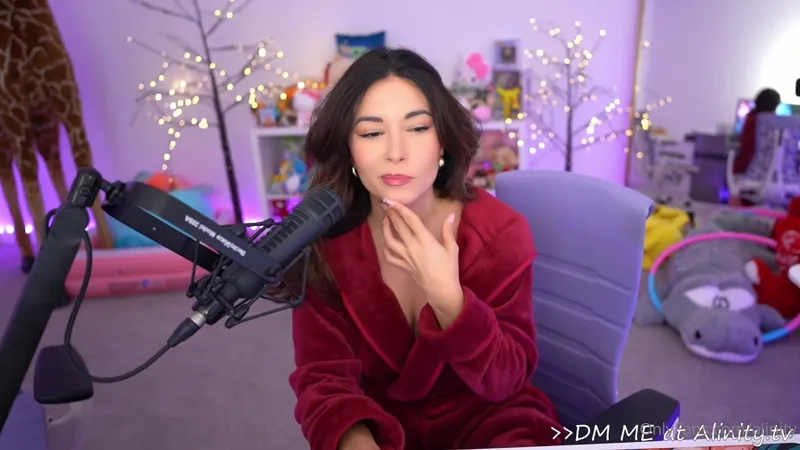 Alinity Teases in Black Lingerie Strip XXX Video