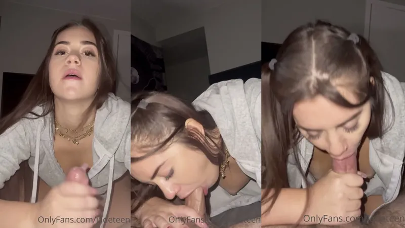 Jade Teen accepts 5 min cum challenge with a blowjob