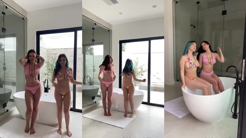 Sofia Gomez Bikini Tease With Sophie Mudd In Leaked Sexy Footage